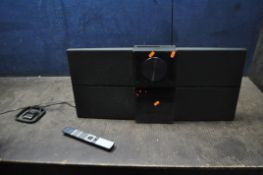 A BANG AND OLUFSEN BEOSOUND CENTURY MUSIC CENTRE with attached speakers, aerial and remote (PAT pass
