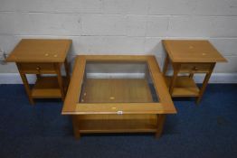THREE PIECES OF MARKS AND SPENCER HOME LIGHT OAK FURNITURE, to include a coffee table, with a
