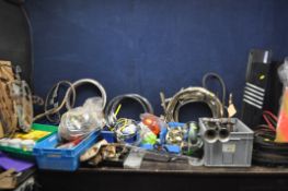 A COLLECTION OF VINTAGE AUTOMOTIVE PARTS including gaskets, boot lid stop light, light bezels for