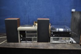 A COLLECTION OF HI FI EQUIPMENT including an Ion Pure LP USB turntable (PAT pass and working), an