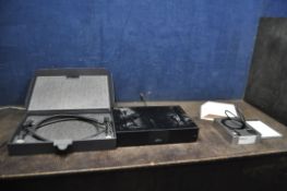 A NAIM AUDIO CD555PS POWER SUPPLY FOR LOT 58 with two interlink cable in box and boxed power