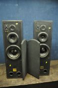 A PAIR OF ACOUSTIC REFERENCE SM1000 FLOOR STANDING HI FI SPEAKERS 88cm high Condition Report; mid