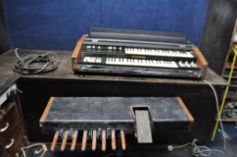 A 1970'S HAMMOND 18050K ORGAN Serial No. FJ00566 along with a matching set of bass pedals and