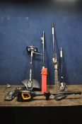 A McCULLOCH Li40T CORDLESS GARDEN SYSTEM comprising of a strimmer, weed wacker, pole saw and pole
