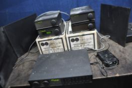 FIVE NAIM AUDIO COMPONENT HI FI ITEMS comprising of a NAT 01 tuner with box, a NAP ST power supply