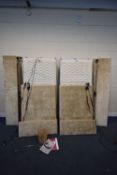A PAIR OF WILLOWBROOK SINGLE BEDS, with an electric medical mechanism, with a pair of sensapaedic