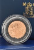 A ROYAL MINT FULL PROOF GOLD SOVEREIGN COIN 1979, 22ct 7.98g 22.05mm, in box of issue
