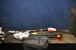 A NETTA POLE HEDGE TRIMMER and a Von Haus garden vac with collection bag (both PAT pass and working)
