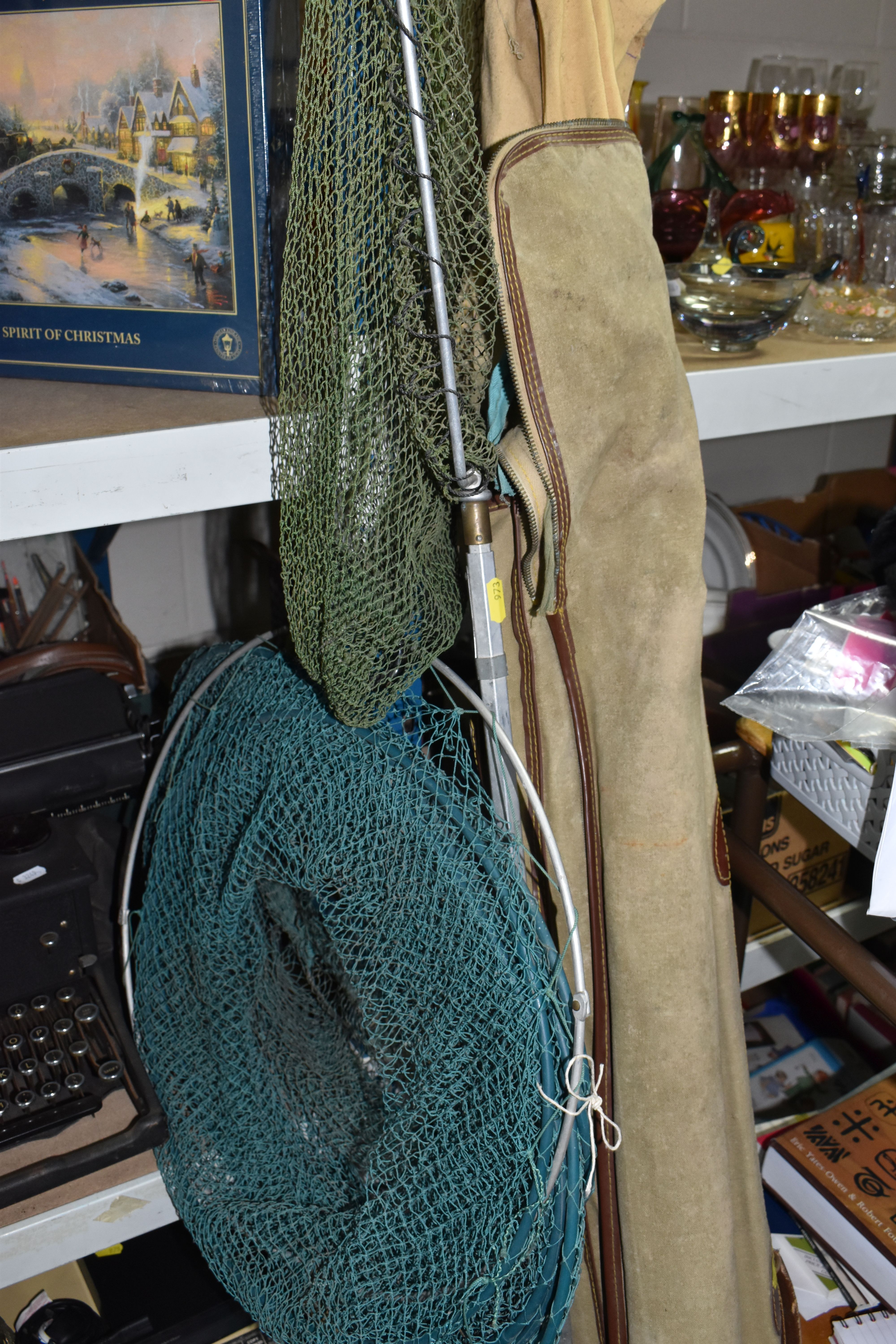 A BOX AND LOOSE FISHING INTEREST, TYPEWRITER AND SUNDRY ITEMS, to include fishing rods: Abu - Image 5 of 5
