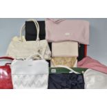 ONE BOX OF BRANDED HANDBAGS, to include a Radley London cream leather handbag, with twin top