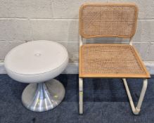 IN THE MANNER OF MARCEL BREUER, A CESCA B32 CHAIR, with cane back and seat, width 47cm x depth