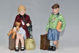 TWO ROYAL DOULTON LIMITED EDITION FIGURINES, comprising 'The Boy Evacuee', HN3202, 7442/9500, height
