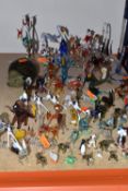 A GROUP OF LAMPWORK FIGURES comprising approximately sixty sculptures in various styles to include