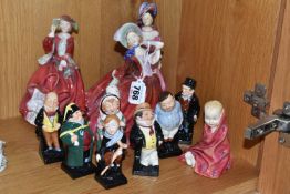 ELEVEN ROYAL DOULTON FIGURES, comprising 'Autumn Breezes' HN1934, 'Top o' the Hill' HN1834, (heavy