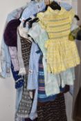 A GROUP OF VINTAGE CHILDREN'S CLOTHING, to include girl's dresses in various sizes from baby