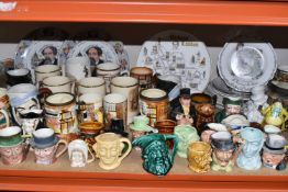 A COLLECTION OF MOSTLY DICKENS THEMED CERAMICS to include a quantity of collectors plates to include
