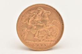 AN EDWARD VII HALF GOLD SOVEREIGN COIN, dated 1906, approximate diameter 19.1mm, approximate gross