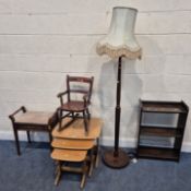 A SELECTION OF OCCASIONAL FURNITURE, to include a nest of three tables, a child's rocking chair, a