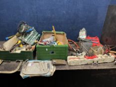 TWO TRAYS CONTAINING AUTOMOTIVE TOOLS, including two Snap-On Imperial Hex sockets, two valve