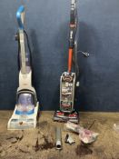 A SHARK DUO CLEAN LIFTAWAY VACUUM CLEANER with 4 accessories and a Vax Compact power carpet