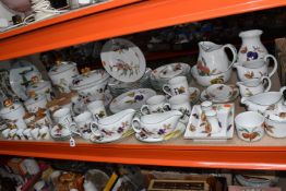 A GROUP OF ROYAL WORCESTER 'EVESHAM' AND 'EVESHAM VALE' DINNERWARE to include four 'Evesham' herb