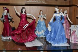 FIVE ROYAL WORCESTER FIGURINES, comprising Fandango, limited edition 231/2950 with certificate,