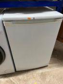A CURRYS ESSENTIAL CUR55W12 UNDER COUNTER FRIDGE width 55cm, depth 57cm, height 85cm (PAT pass and