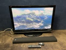 A PANASONIC TX-P42G10B 42in TV with remote and a Yamaha ATS-1050 soundbar with remote (both PAT pass