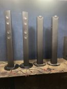 A PAIR OF CANTON CD300 FLOOR STANDING HI FI SPEAKERS along with a pair of Bowers and Wilkins XT8
