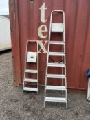 TWO ALUMINIUM STEP LADDERS