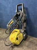 A KARCHER B302 PRESSURE WASHER with lance and two nozzles (PAT pass and working)