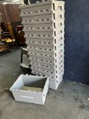 THIRTEEN PLATE TOTE BOXES without lids (13)
