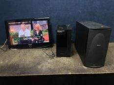 A SAMSUNG LE26R87BD 26in TV (no remote, no stand but with partial wall bracket (PAT pass and