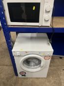 A WHITE KNIGHT TUMBLE DRYER width 50cm, depth 50cm, height 68cm and a Prolex microwave (both PAT