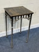 AN EARLY 20TH CHINESE HUANGHUALI LAMP TABLE, 49cm x height 85cm, condition report: worn finish,