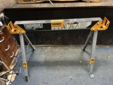 A PAIR OF TOUGH BUILT C550 FOLDING SAWHORSES IN ORIGINAL BOXES