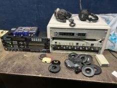 A COLLECTION OF RACKMOUNT ABLE MUSIC ELECTRONICS: including two Peavey Autograph 2 graphic
