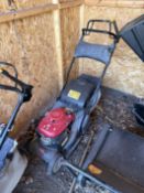 A HONDA HRX 426 PETROL SELF-PROPELLED LAWNMOWER, with grass box, condition report: engine turns