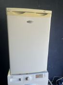 A WHIRLPOOL CV137W UNDER-COUNTER FREEZER, width 55cm, depth 57cm, height 85cm (PAT pass and