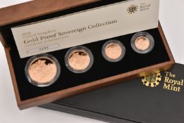 THE ROYAL MINT - THE 2008 UNITED KINGDOM GOLD PROOF SOVEREIGN COLLECTION FOUR COIN SET, consisting