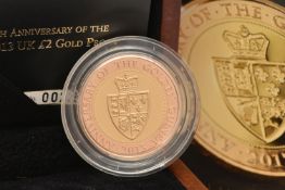 THE ROYAL MINT - THE 350TH ANNIVERSARY OF THE GUINEA 2013 UK TWO-POUND GOLD PROOF COIN, struck in