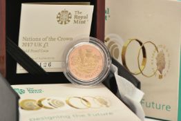 THE ROYAL MINT - 'DESIGNING THE FUTURE' NATIONS OF THE CROWN 2017 UK ONE-POUND GOLD PROOF COIN,