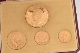 THE ROYAL MINT - 1937 GOLD SPECIMEN 4 COIN COLLECTION, consisting of a half-sovereign, sovereign,