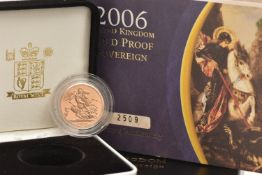 THE ROYAL MINT - THE 2006 UNITED KINGDOM GOLD PROOF SOVEREIGN, struck in 22ct gold, obverse