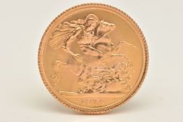 1974 UK GOLD SOVEREIGN, struck in 22ct gold, this was the first sovereign to feature Queen Elizabeth