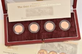 THE ROYAL MINT - 2003 UNITED KINGDOM THE ONE POUND GOLD PROOF PATTERN COLLECTION 4 COIN SET,