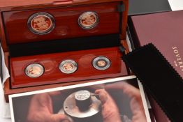 THE ROYAL MINT 2019 GOLD SOVEREIGN FIVE COIN COLLECTION consisting of a quarter-sovereign, half-
