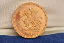 REPLICA 1936 KING EDWARD VIII SOVEREIGN - struck in 9ct gold (surface tested), weighing 6.1g, in