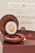 THE PERTH MINT - CENTENARY SOVEREIGN PROOF ISSUE, consisting of a 22ct gold sovereign enclosed in