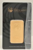 THE PERTH MINT - 1 TROY OUNCE OF PURE GOLD (99.99%) BAR, mint condition, sealed in original
